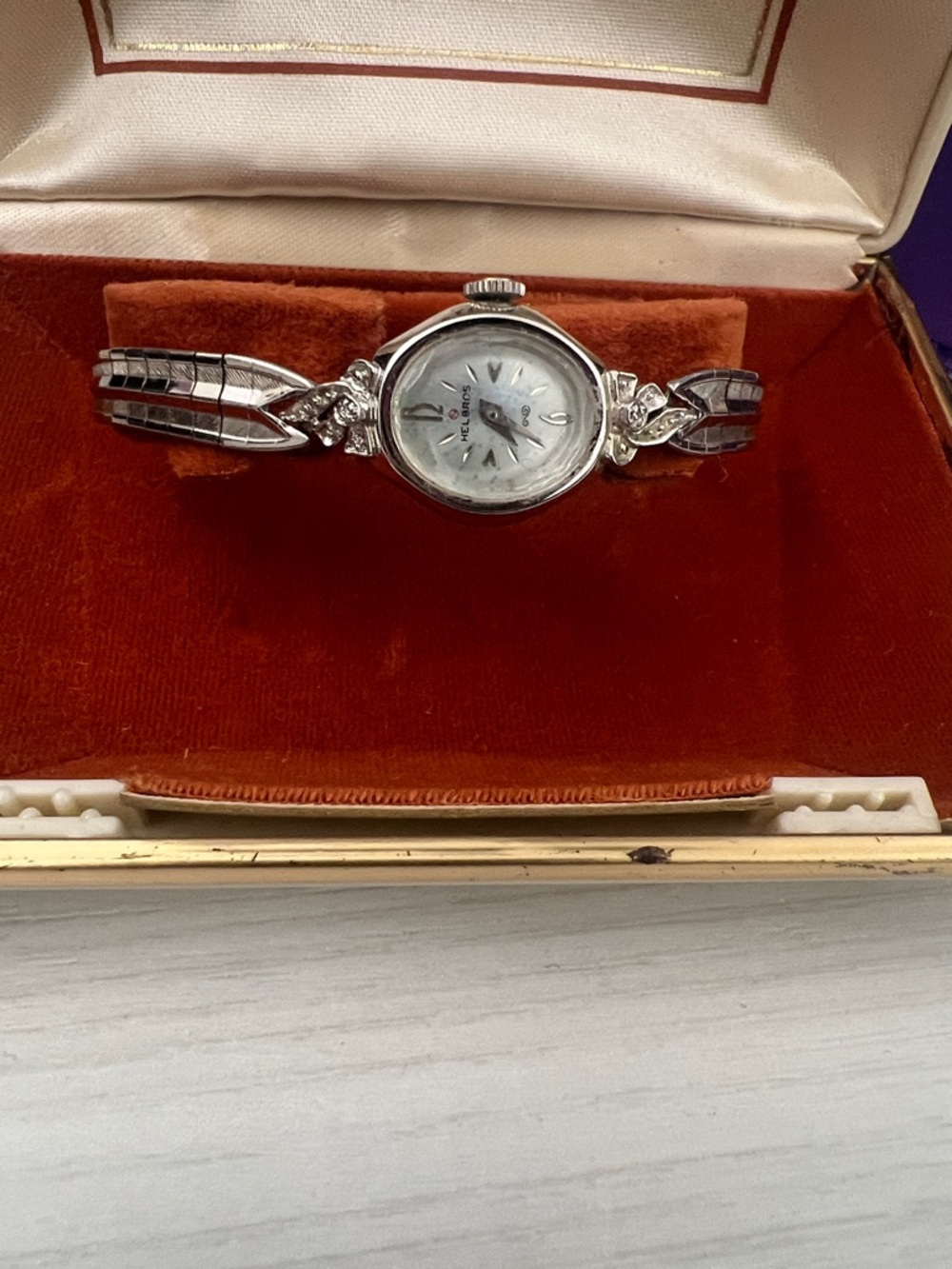 Helbros Silver-Tone Women's Bracelet Watch - Elegant Oval Case